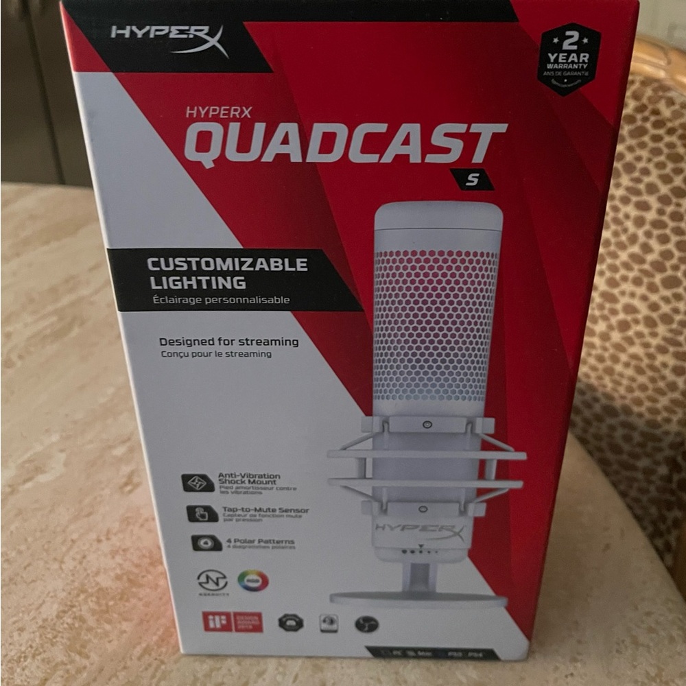 New in box HyperX QuadCast S Microphone